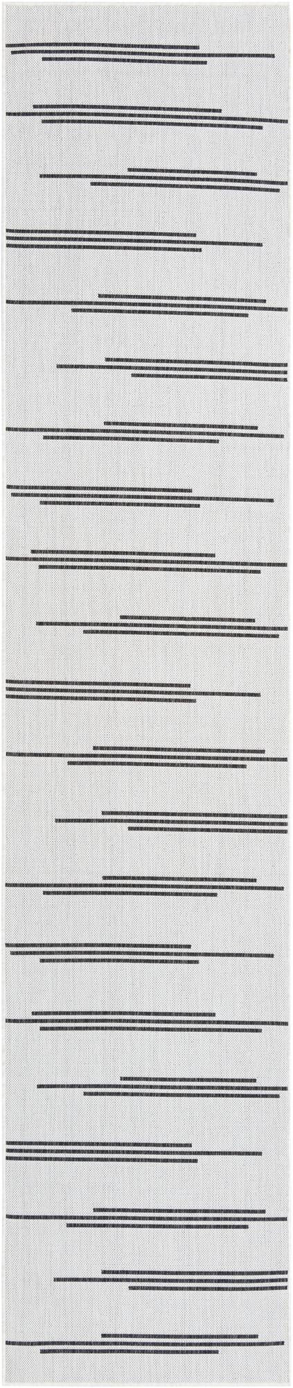 Urban Terrace Collection Area Rug -  Brooklyn Runner White and Black Main