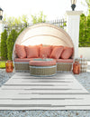 Urban Terrace Collection Area Rug -  Brooklyn Rectangle White and Black  lifestyle 6