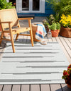 Urban Terrace Collection Area Rug -  Brooklyn Rectangle White and Black  lifestyle 7