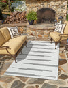 Urban Terrace Collection Area Rug -  Brooklyn Rectangle White and Black  lifestyle 8