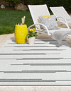 Urban Terrace Collection Area Rug -  Brooklyn Rectangle White and Black  lifestyle 10