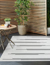 Urban Terrace Collection Area Rug -  Brooklyn Square White and Black  lifestyle 0