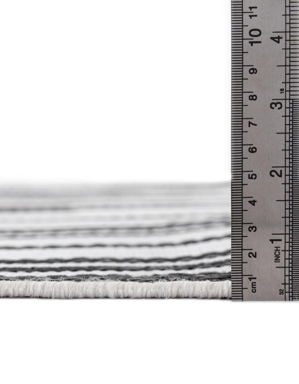 Urban Terrace Collection Area Rug -  Riverside Rectangle Black and White  lifestyle 6