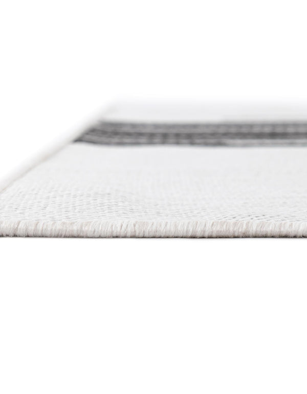 Urban Terrace Collection Area Rug -  Riverside Rectangle Black and White  lifestyle 8