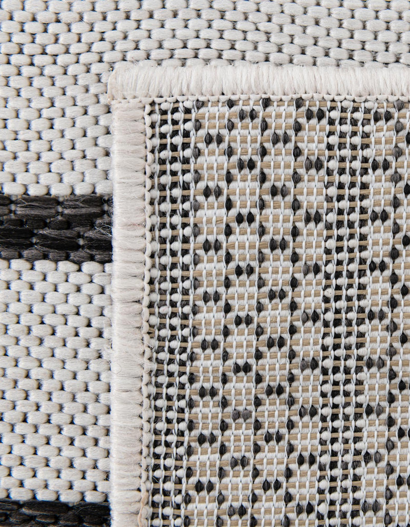 Urban Terrace Collection Area Rug -  Riverside Rectangle Black and White  lifestyle 10