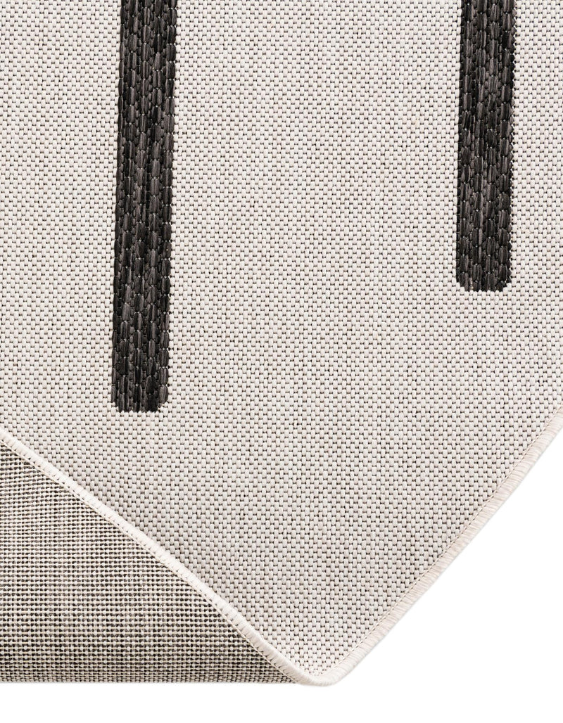 Urban Terrace Collection Area Rug -  Riverside Round Black and White  lifestyle 31
