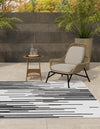 Urban Terrace Collection Area Rug -  Riverside Square Black and White  lifestyle 3