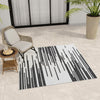 Urban Terrace Collection Area Rug -  Riverside Square Black and White  lifestyle 14