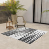 Urban Terrace Collection Area Rug -  Riverside Square Black and White  lifestyle 15