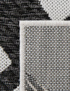 Urban Terrace Collection Area Rug -  Bowery Round Black and White  lifestyle 68