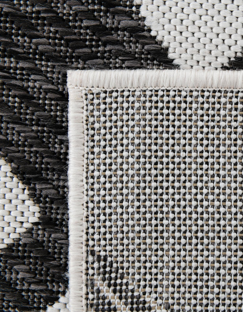 Urban Terrace Collection Area Rug -  Bowery Runner Black and White  lifestyle 7