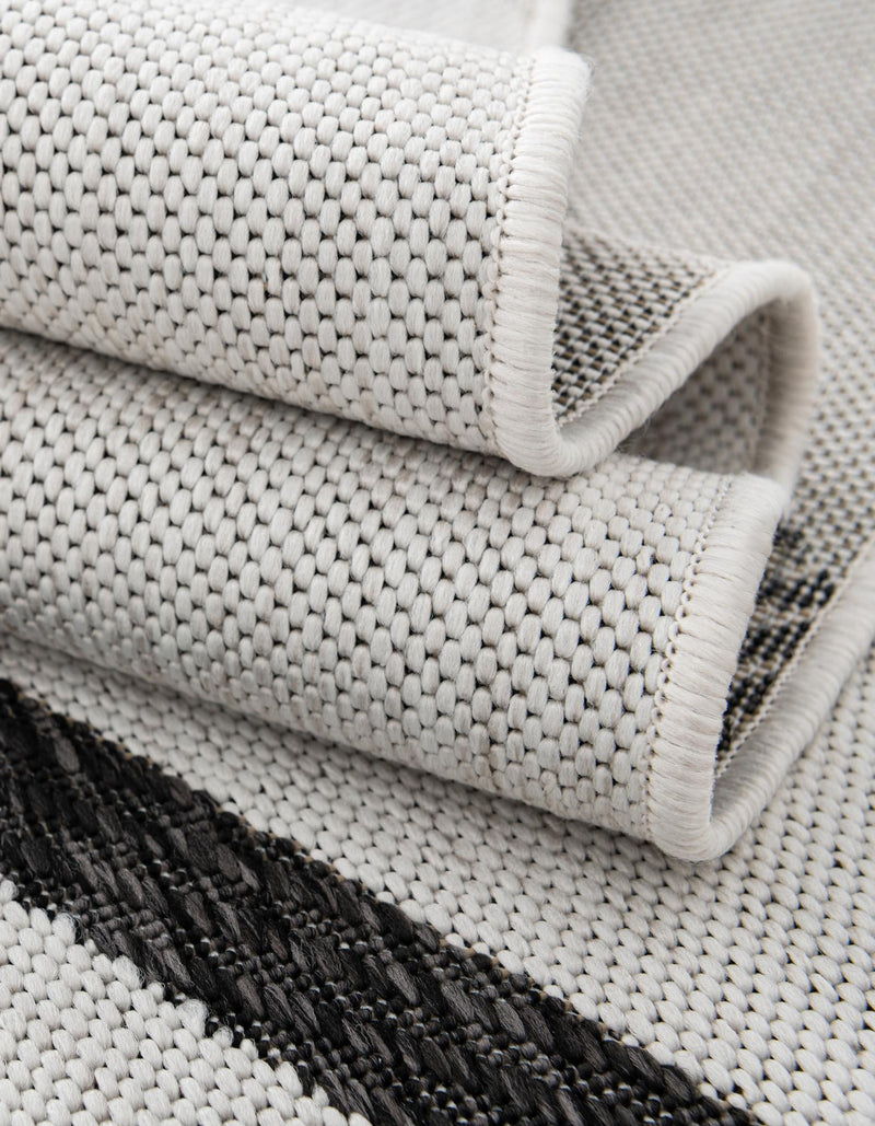 Urban Terrace Collection Area Rug -  Bowery Runner Black and White  lifestyle 11