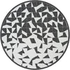 Urban Terrace Collection Area Rug -  Mercer Round Black and White Main