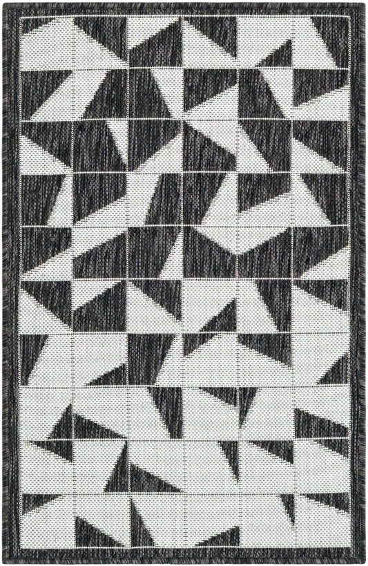 Urban Terrace Collection Area Rug -  Mercer Rectangle Black and White Main