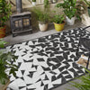 Urban Terrace Collection Area Rug -  Mercer Rectangle Black and White  lifestyle 14