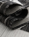Urban Terrace Collection Area Rug -  Mercer Round Black and White  lifestyle 78