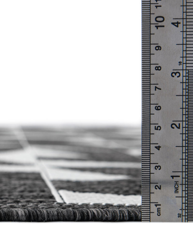 Urban Terrace Collection Area Rug -  Mercer Runner Black and White  lifestyle 3