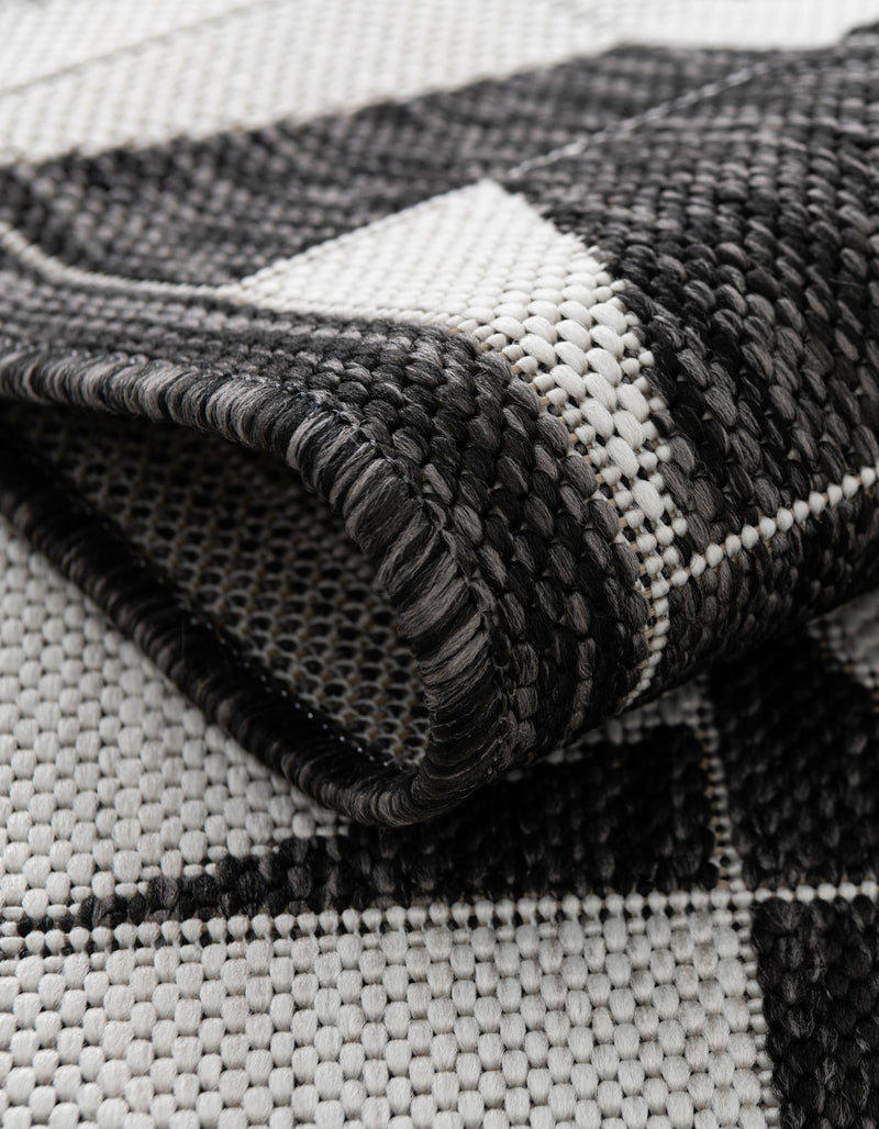 Urban Terrace Collection Area Rug -  Mercer Runner Black and White  lifestyle 4