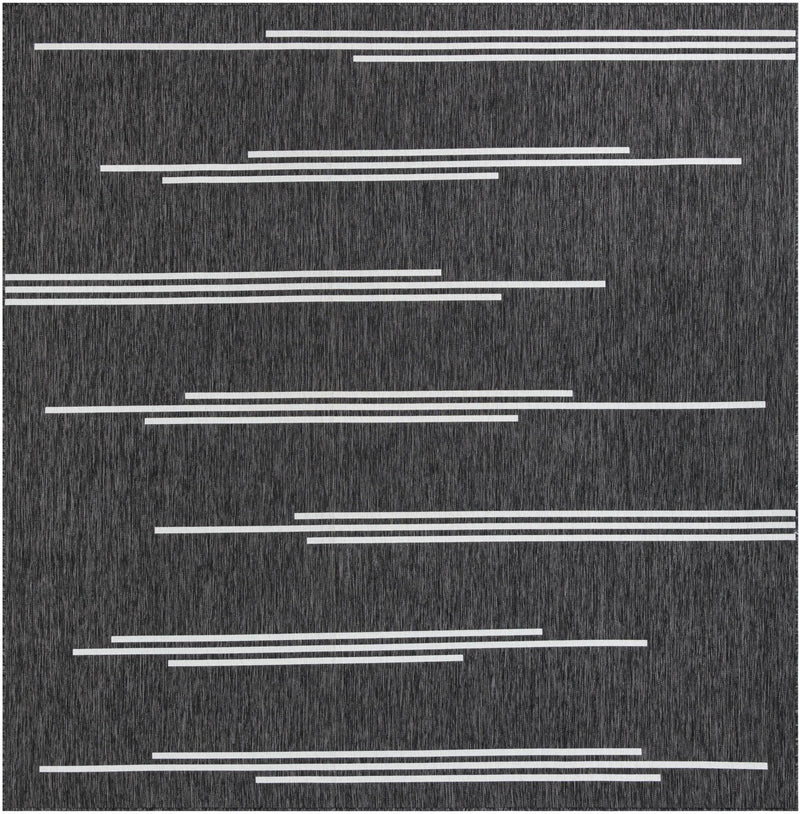 Urban Terrace Collection Area Rug -  Brooklyn Square Black and White  lifestyle 75