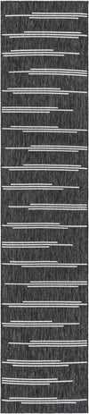 Urban Terrace Collection Area Rug -  Brooklyn Runner Black and White  lifestyle 76