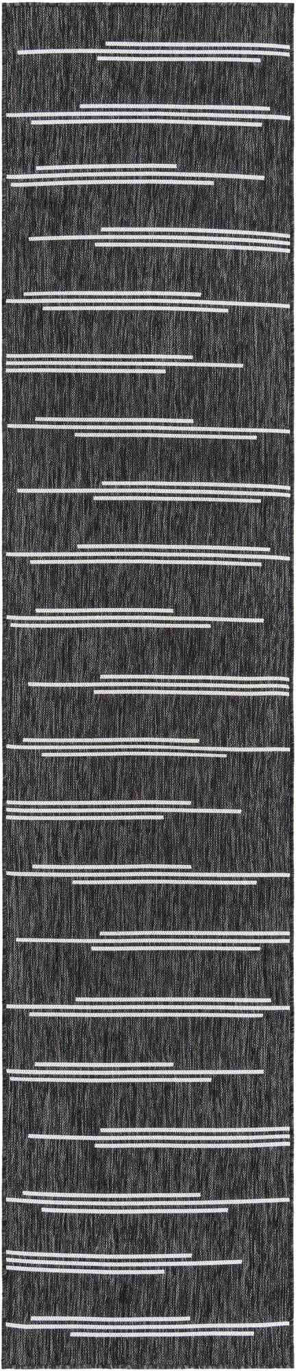 Urban Terrace Collection Area Rug -  Brooklyn Runner Black and White  lifestyle 76