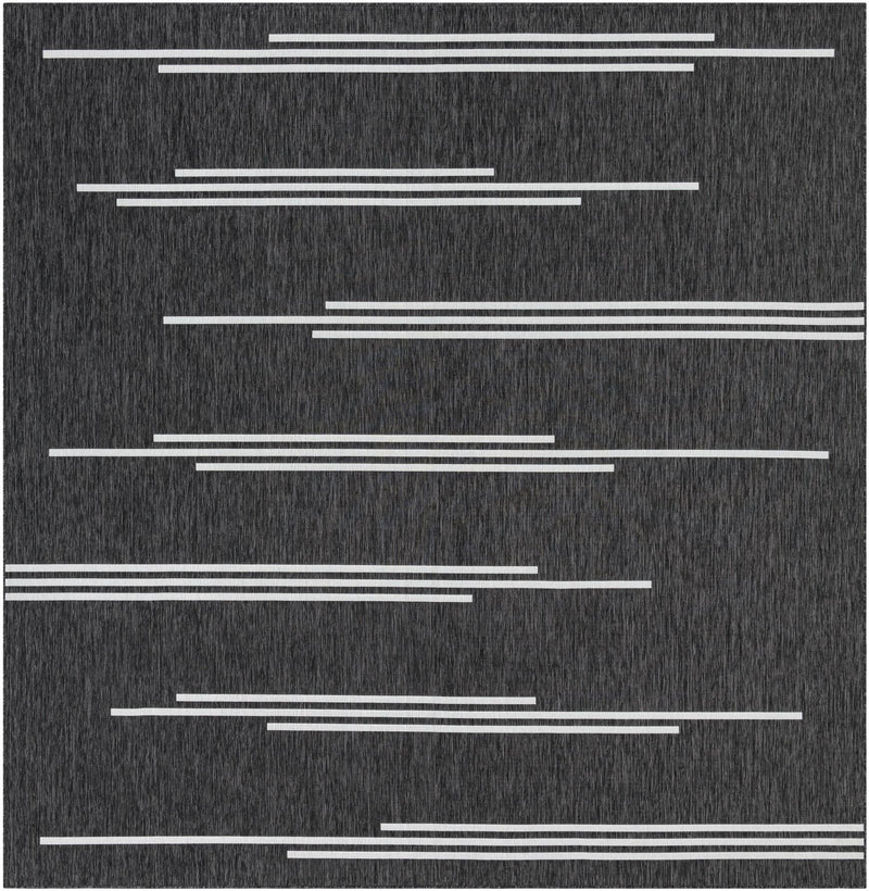Urban Terrace Collection Area Rug -  Brooklyn Square Black and White Main
