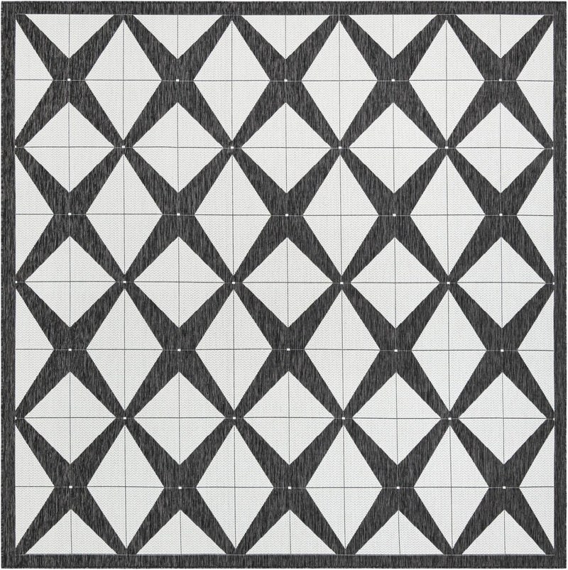 Urban Terrace Collection Area Rug -  Hudson Square Black and White Main