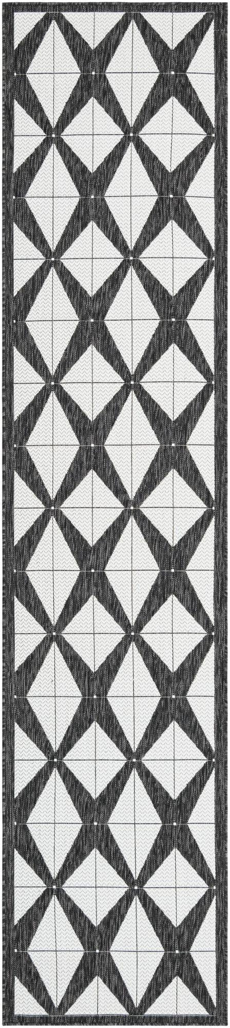 Urban Terrace Collection Area Rug -  Hudson Runner Black and White Main