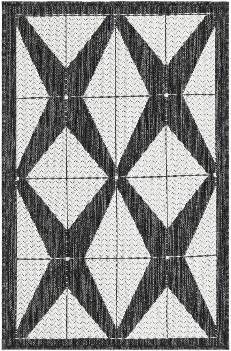 Urban Terrace Collection Area Rug -  Hudson Rectangle Black and White  lifestyle 2