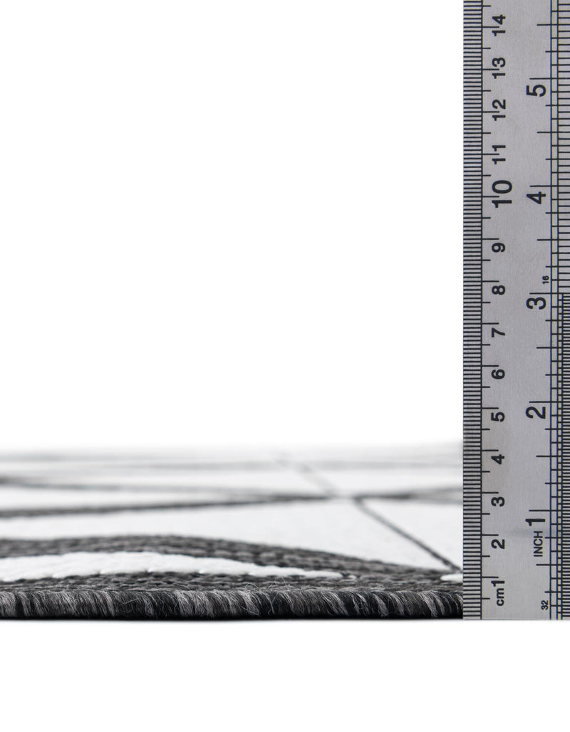 Urban Terrace Collection Area Rug -  Hudson Runner Black and White  lifestyle 3