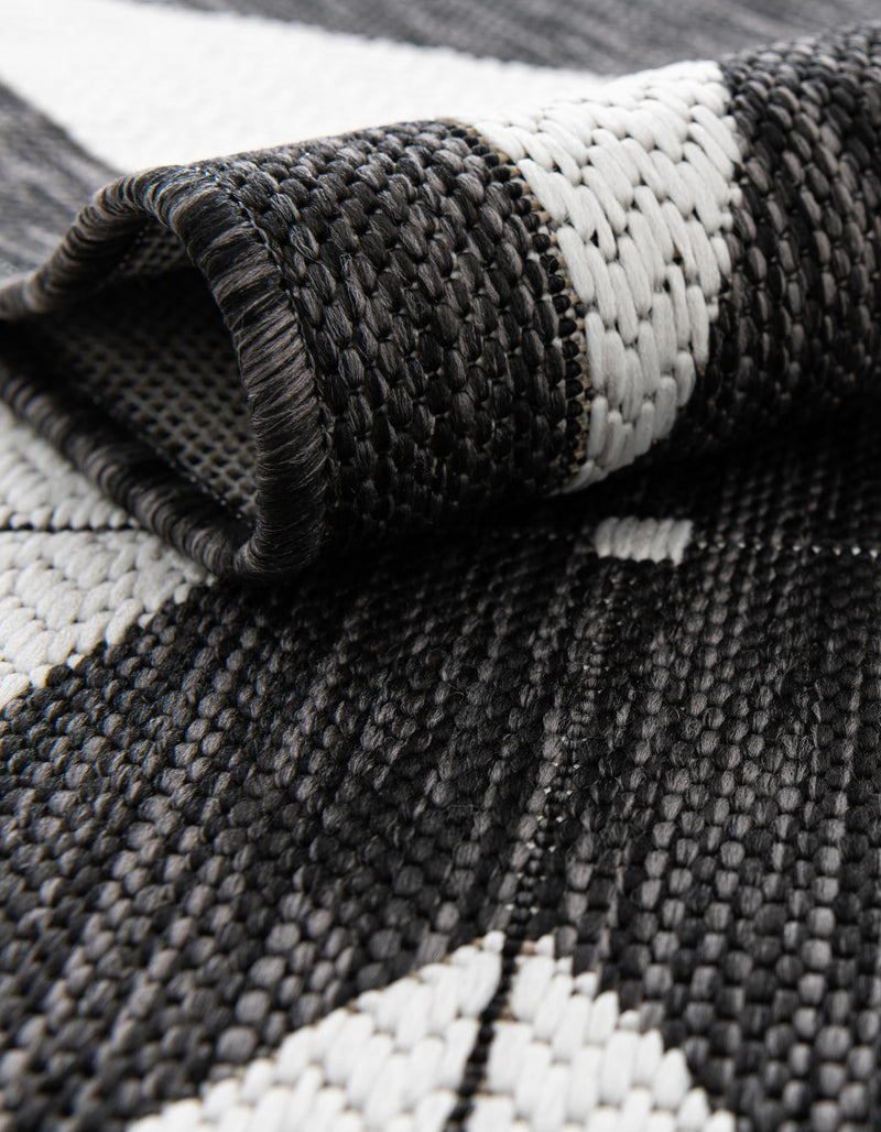 Urban Terrace Collection Area Rug -  Hudson Runner Black and White  lifestyle 4