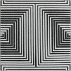 Urban Terrace Collection Area Rug -  Astoria (Black and White) Square Black and White Main