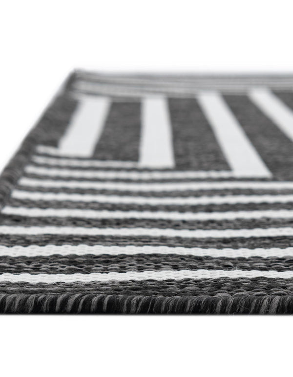 Urban Terrace Collection Area Rug -  Astoria (Black and White) Rectangle Black and White  lifestyle 5