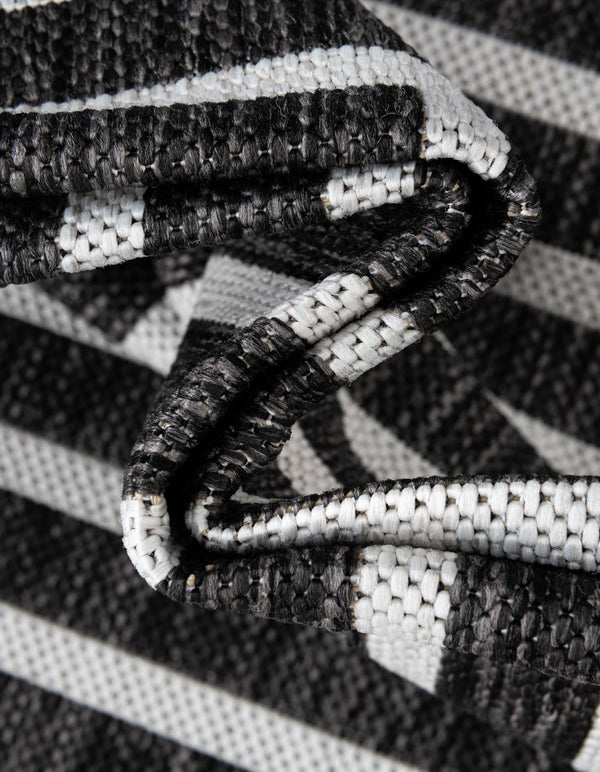 Urban Terrace Collection Area Rug -  Astoria (Black and White) Rectangle Black and White  lifestyle 6
