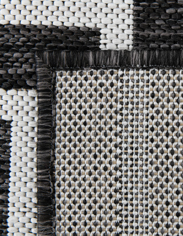 Urban Terrace Collection Area Rug -  Astoria (Black and White) Rectangle Black and White  lifestyle 7