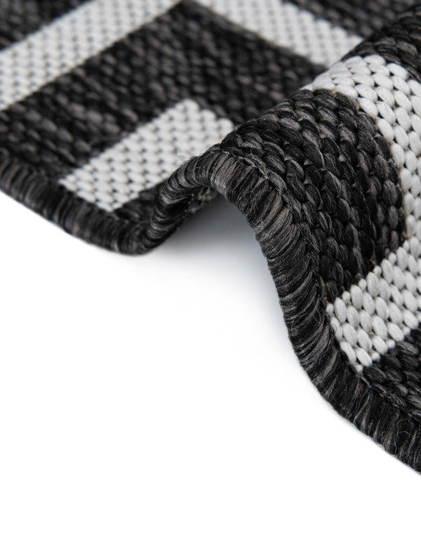 Urban Terrace Collection Area Rug -  Astoria (Black and White) Rectangle Black and White  lifestyle 8