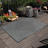 Urban Terrace Collection Area Rug -  Astoria (Black and White) Rectangle Black and White  lifestyle 13