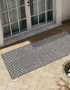 Urban Terrace Collection Area Rug -  Astoria (Black and White) Runner Black and White  lifestyle 2