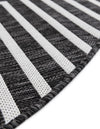 Urban Terrace Collection Area Rug -  Astoria (Black and White) Round Black and White  lifestyle 5