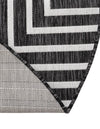Urban Terrace Collection Area Rug -  Astoria (Black and White) Round Black and White  lifestyle 7