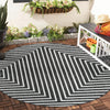 Urban Terrace Collection Area Rug -  Astoria (Black and White) Round Black and White  lifestyle 13