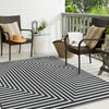 Urban Terrace Collection Area Rug -  Astoria (Black and White) Square Black and White  lifestyle 14