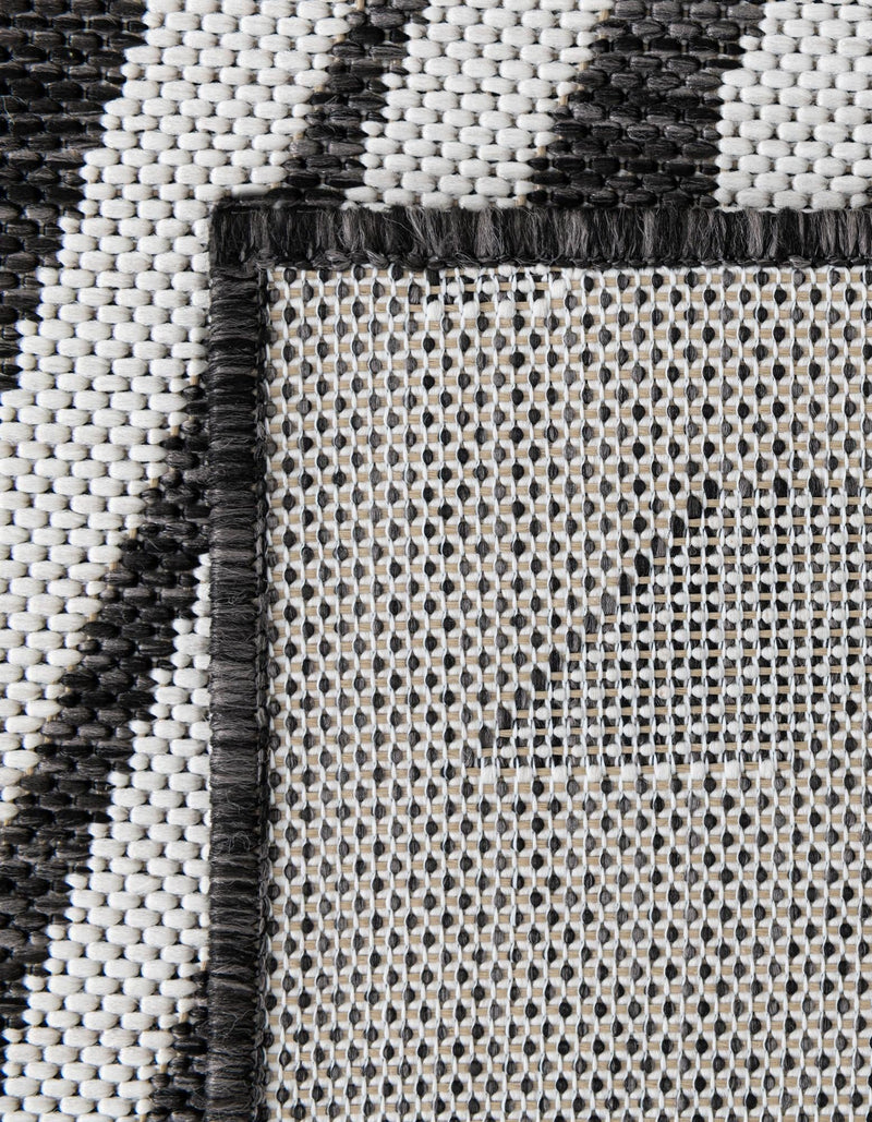 Urban Terrace Collection Area Rug -  Queens Rectangle Black and White  lifestyle 29
