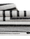 Urban Terrace Collection Area Rug -  Astoria (White and Black) Rectangle White and Black  lifestyle 16