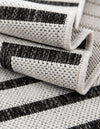 Urban Terrace Collection Area Rug -  Astoria (White and Black) Rectangle White and Black  lifestyle 17