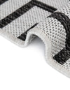 Urban Terrace Collection Area Rug -  Astoria (White and Black) Rectangle White and Black  lifestyle 18
