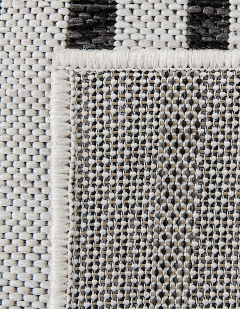 Urban Terrace Collection Area Rug -  Astoria (White and Black) Rectangle White and Black  lifestyle 22