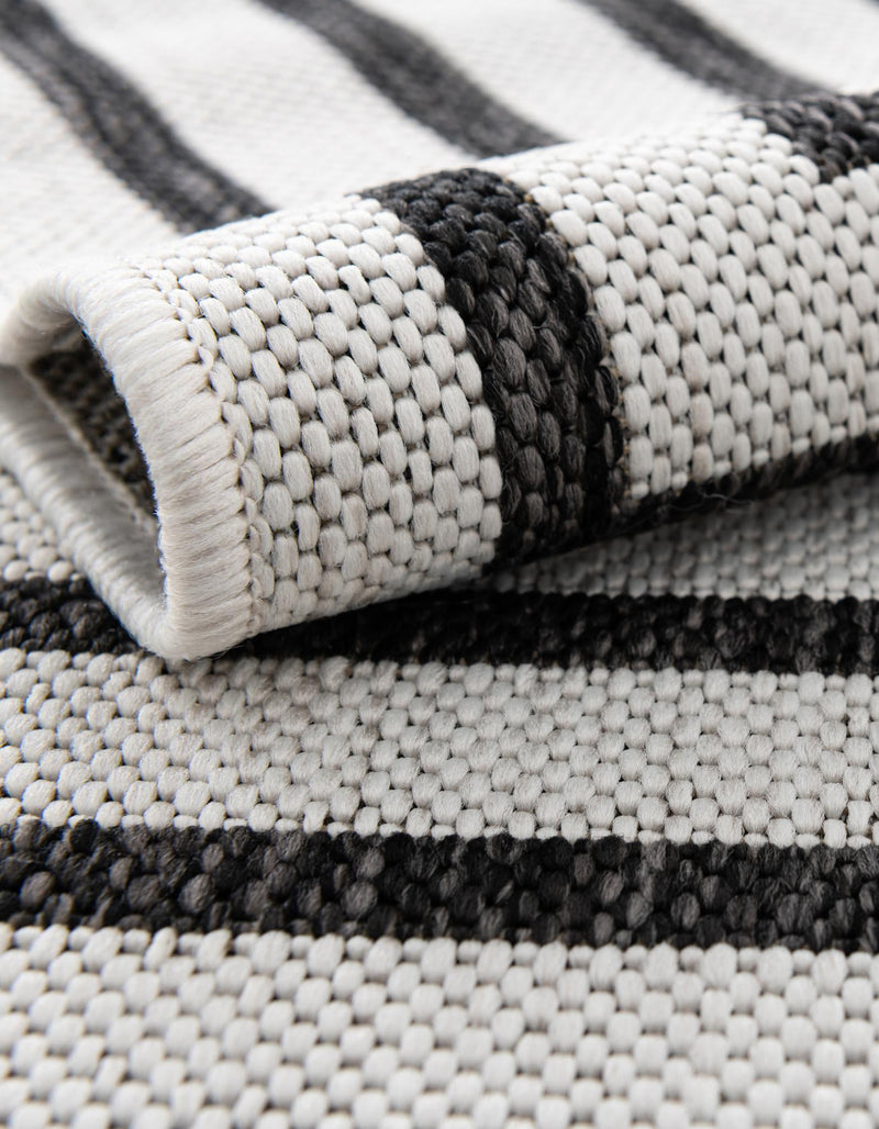 Urban Terrace Collection Area Rug -  Astoria (White and Black) Square White and Black  lifestyle 4