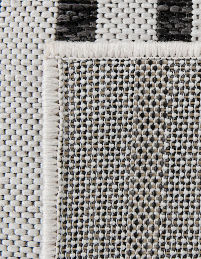 Urban Terrace Collection Area Rug -  Astoria (White and Black) Square White and Black  lifestyle 7