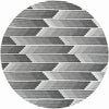 Urban Terrace Collection Area Rug -  Bronx Round Black and White Main
